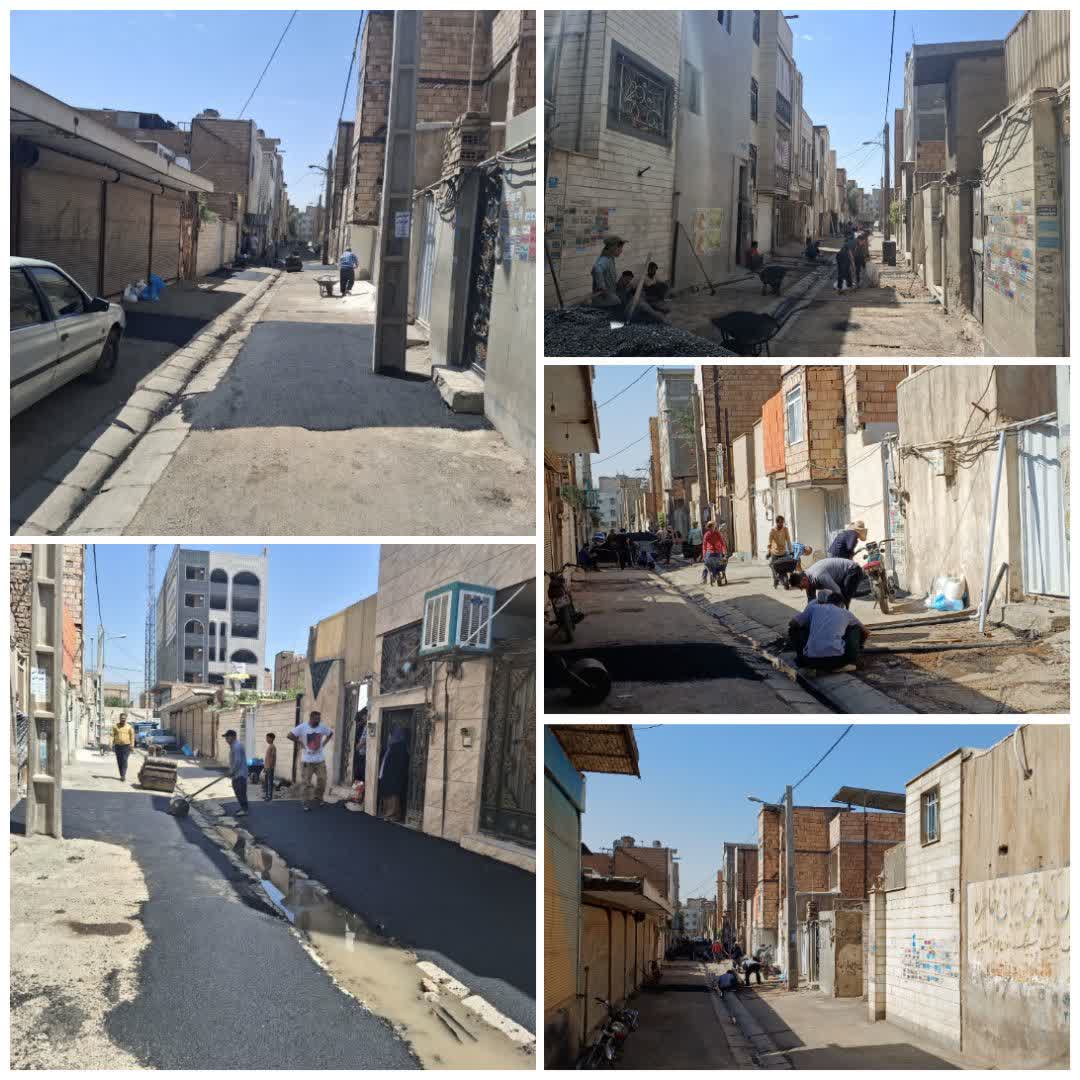  تداوم طرح لکه گیری آسفالت معابر سطح شهر