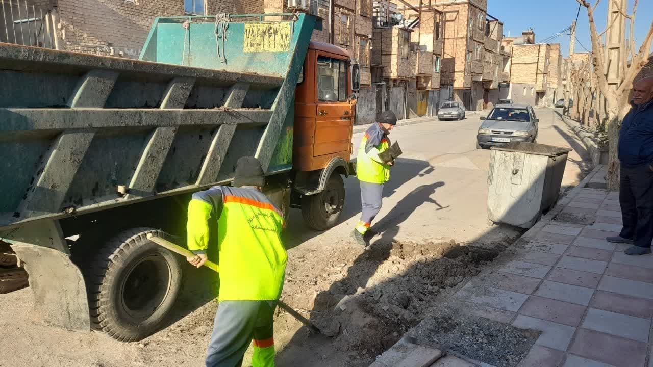  جمع آوری نخاله های رها شده در سطح شهر فرون آباد