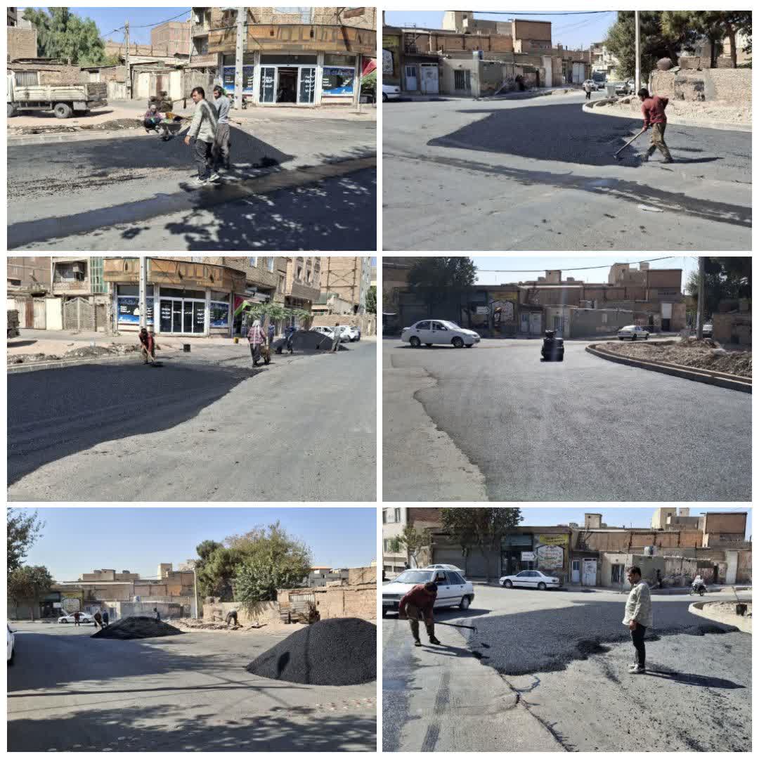  اجرای عملیات لکه گیری و آسفالت معابر سطح شهر