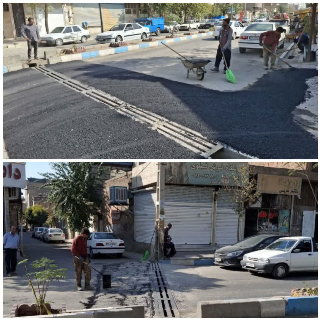  روایت تلاش / شهرداری فرون آباد   🔴 طرح لکه گیری آسفالت معابر شهر