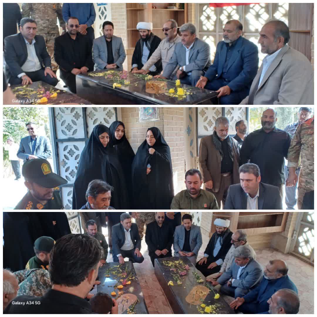  ادای احترام مسئولین شهر فرون آباد به شهدای گمنام شهر