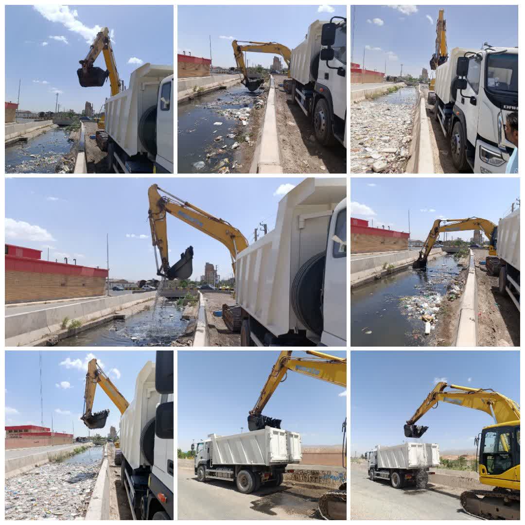 طرح لایروبی کانال‌ها و انهار شهر فرون آباد تداوم دارد