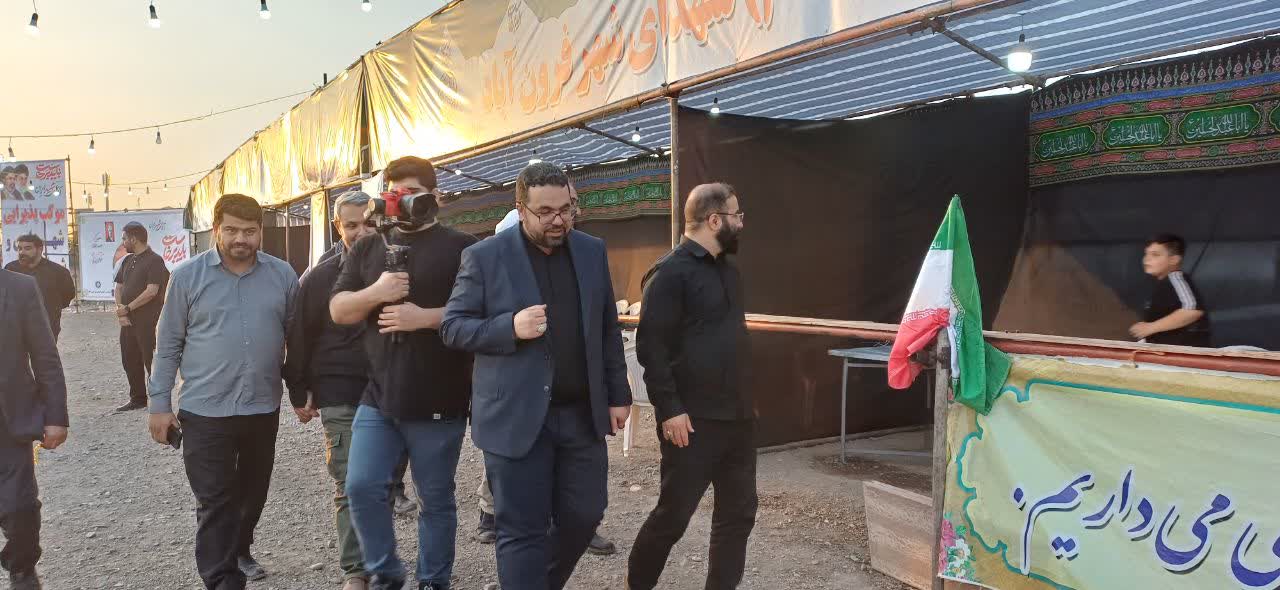 بازدید مسئولین استانی و شهرستانی از موکب احرار الرضا(ع) شهر فرون آباد