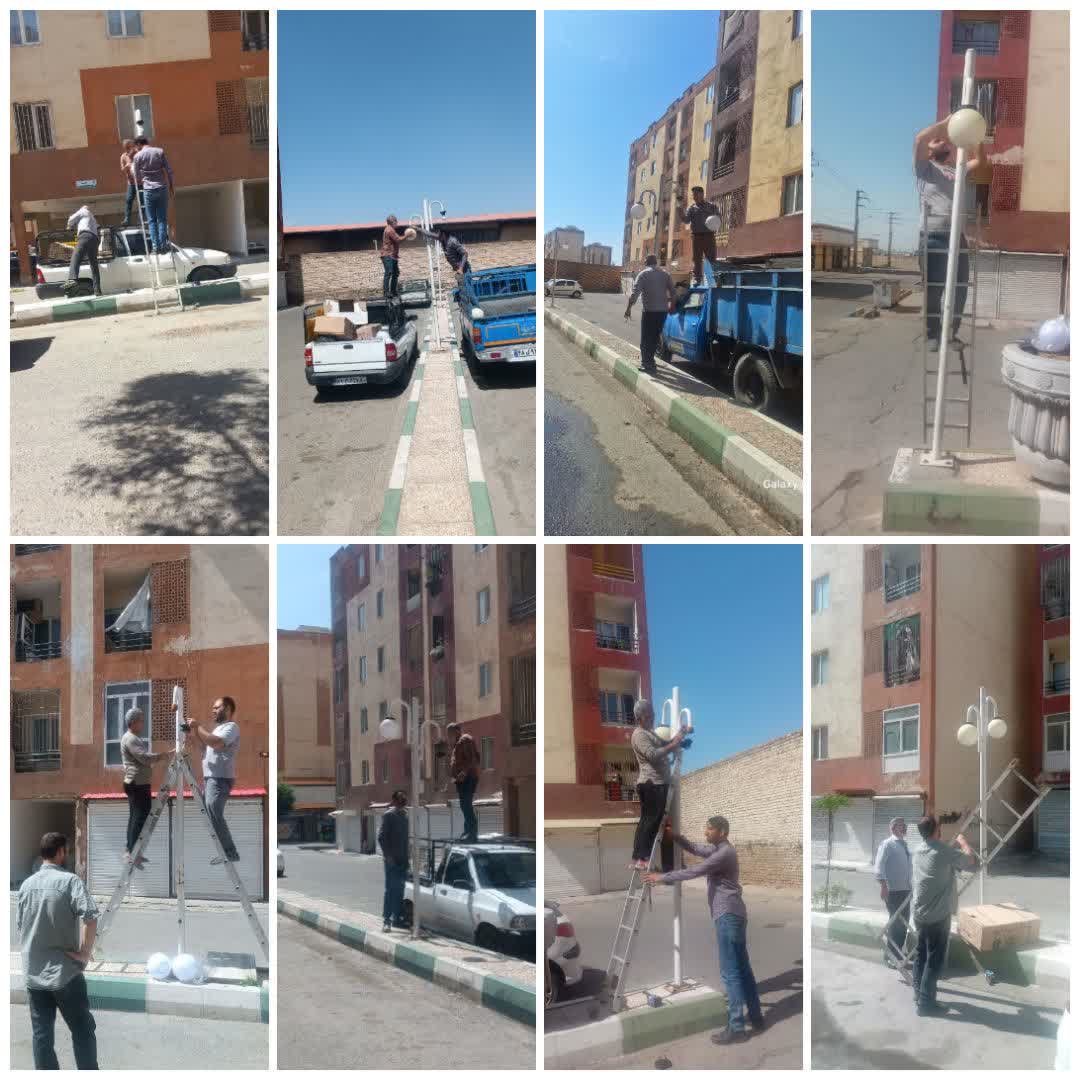 ادامه اجرای طرح روشنایی معابر