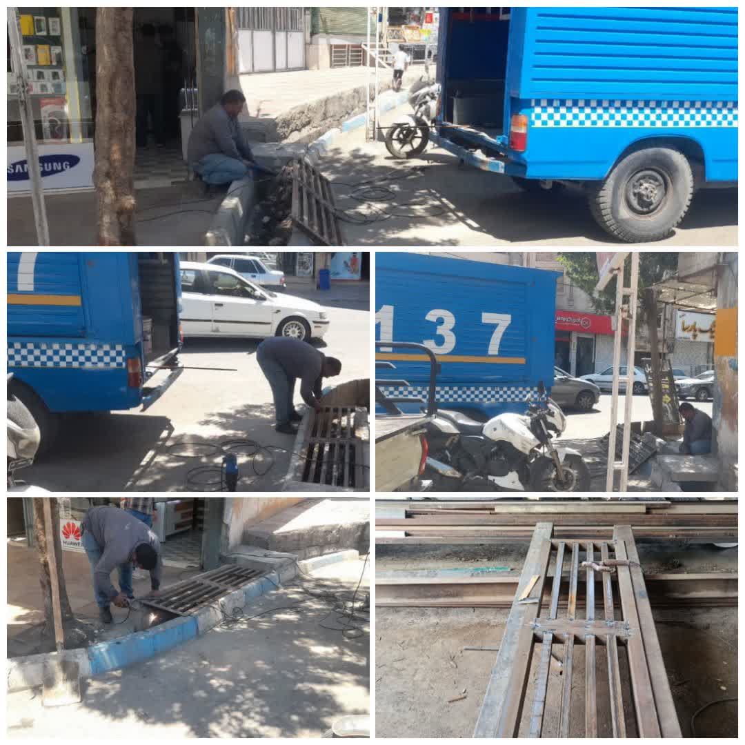 ادامه ساخت و تعمیر پل های فلزی در سطح شهر فرون آباد