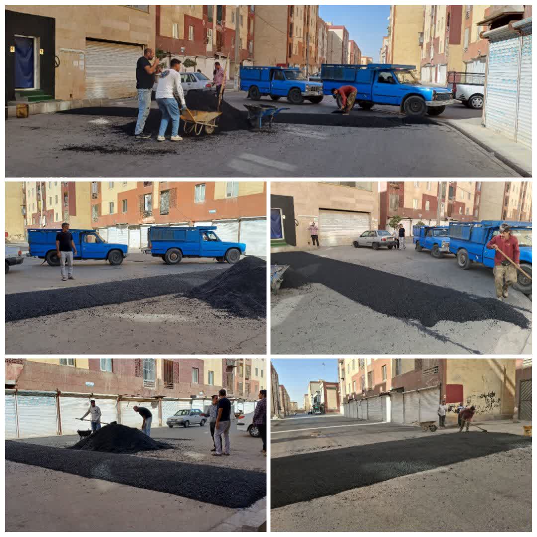 سرعت گیرهای جدید در معابر شهری فرون آباد نصب شد