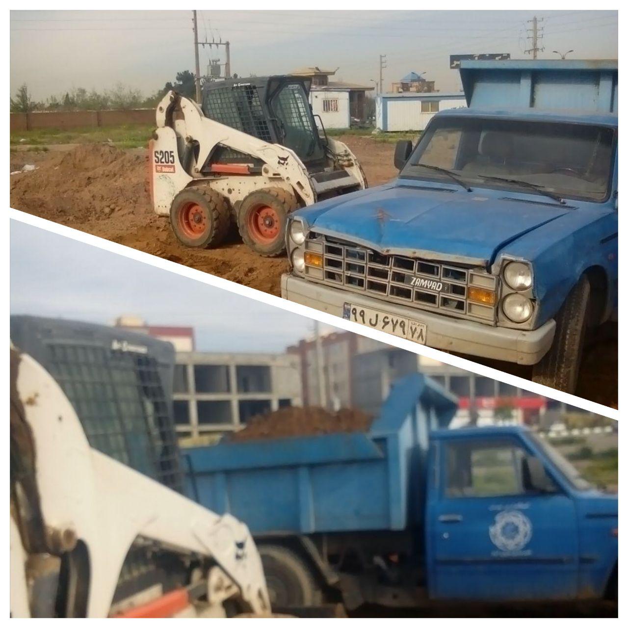  تهیه و بارگیری خاک مناسب در راستای آماده سازی بستر خاک، جهت کاشت درخت  و گل و گیاه در شهر فرون آباد