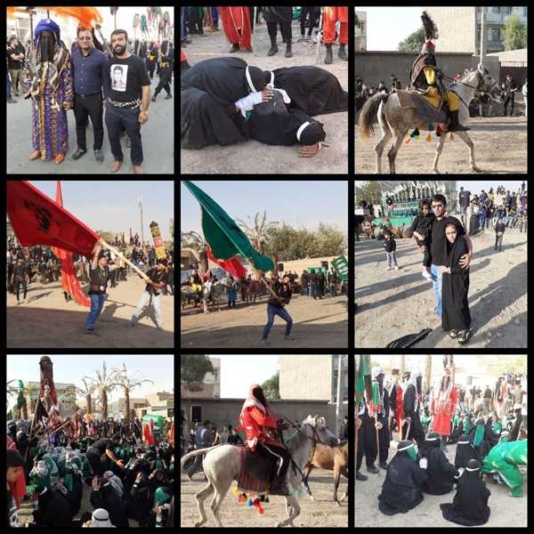 به مناسبت اربعین حسینی؛ حرکت کاروان نمادین اسرای نینوا در شهر فرون آباد