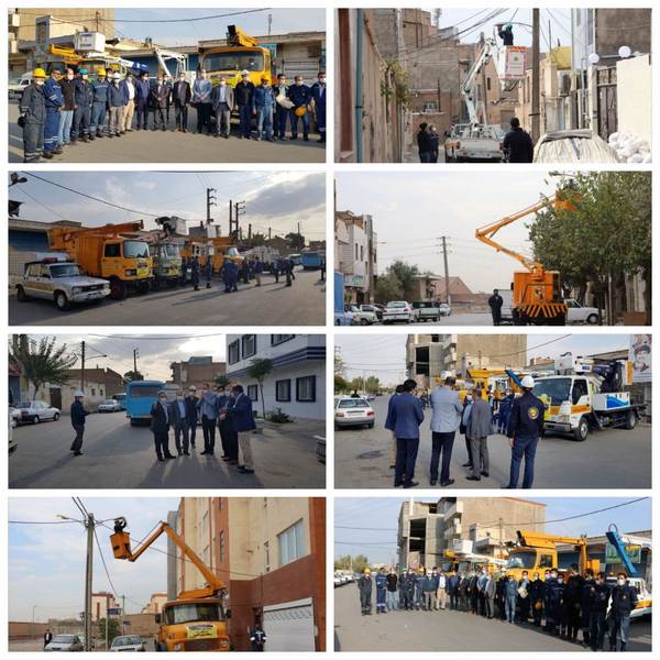  طرح جهادی روشنایی معابر شهر فرون آباد آغاز شد